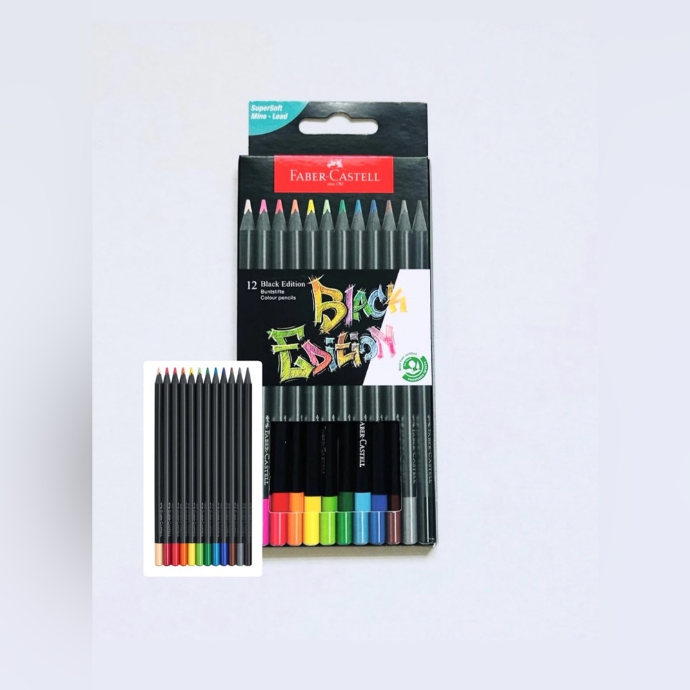 Faber-Castell Black Edition 12 Count Color Pencils